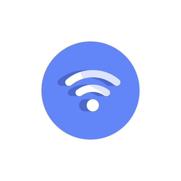ikona wifi ustawiona w płaskiej konstrukcji