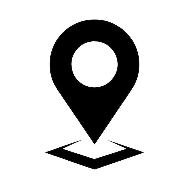 Ikona Wskaźnika Mapy Symbol Lokalizacji Płaska Konstrukcja Stylu Eps 10 Czarny Cień W Lokalizacji Proste Mieszkanie D