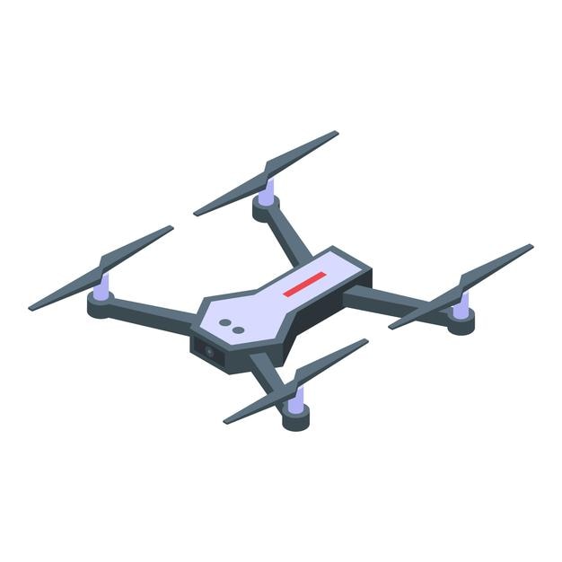 Ikona wycieczki dronem wektor izometryczny wideo lotnicze Przyszły pilot