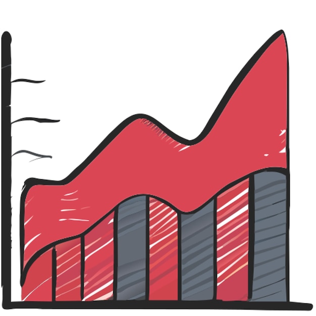 Plik wektorowy ikona wykresu nierównomierne wypełnienie
