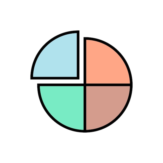 Plik wektorowy ikona wykresu wektorowego ilustracja wykresu liniowego kolorowa ikona