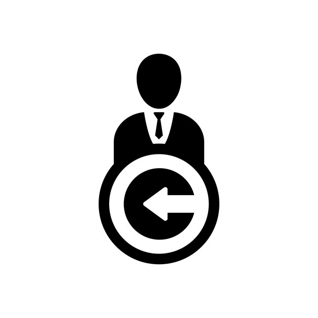 Ikona wylogowania użytkownika w modnym stylu płaski na białym tle na szarym tle Symbol wylogowania użytkownika dla Twojej strony internetowej projekt obrazu sztuka logo aplikacja UI Vector illustration Eps10 i plik JPEG