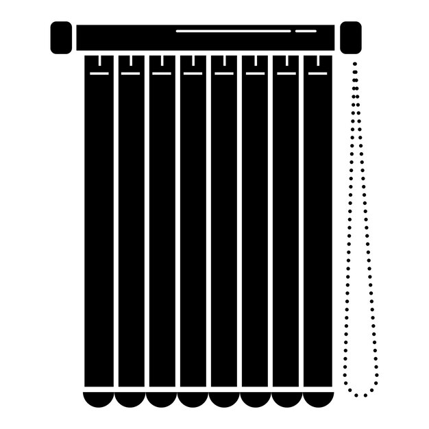 Plik wektorowy ikona żaluzji tekstylnych prosta ilustracja ikony wektora żaluzji tekstylnych do projektowania stron internetowych izolowana na białym tle