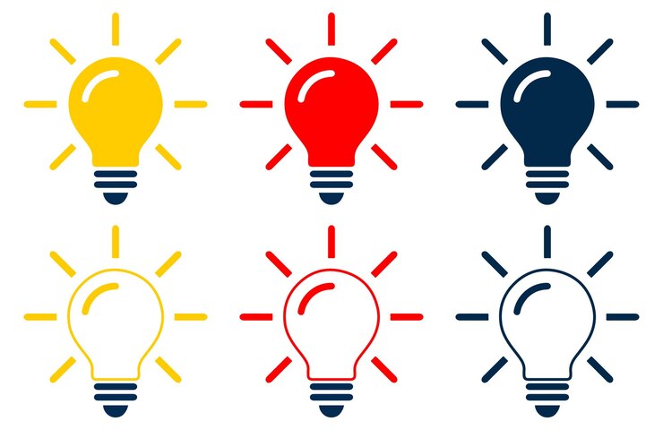 Wektor ikona żarówki idea ikona znaku czarny izolowany na białym tle ilustracja wektorowa
