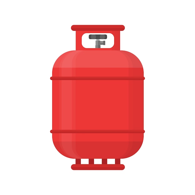 Plik wektorowy ikona zbiornika gazu w stylu płaskim ciśnienie cylindra propanowego paliwo gaz lpd izolowane na białym tle
