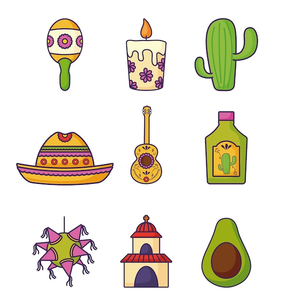 Ikona Zestaw Koncepcji Kultury Meksykańskiej