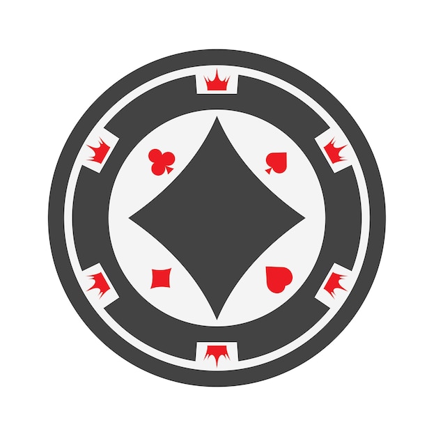 Plik wektorowy ikona żetonu kasyna logo wektor żetonu pokerażetony w kasynie do pokera lub ruletkiilustracja wektorowa na białym tle