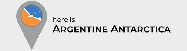 Ikona Znacznika Mapy Argentyńskiej Antarktydy Tutaj To Ilustracja Wektorowa Argentyńskiej Antarktydy