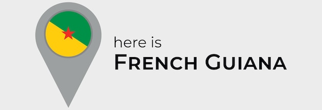 Ikona Znacznika Mapy Gujany Francuskiej To Ilustracja Wektorowa Gujany Francuskiej
