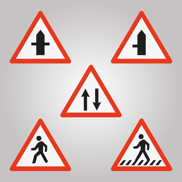 Plik wektorowy ikona znaki drogowe ruchu
