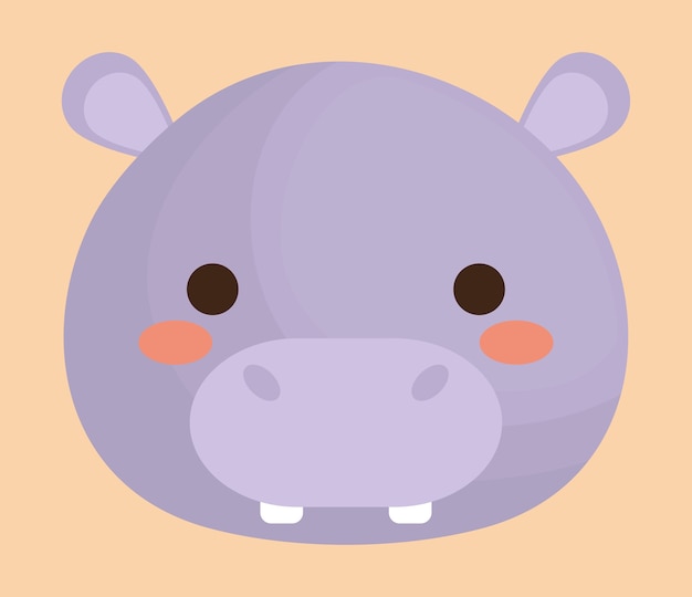 Ikona Zwierzę ładny Hipopotam