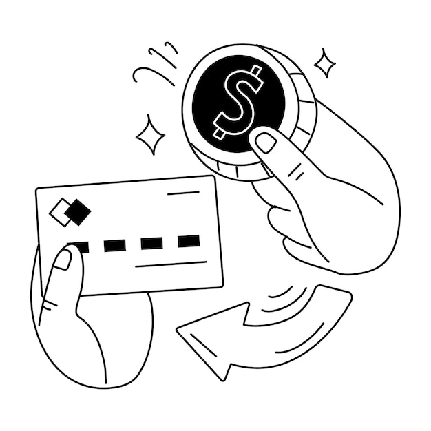 Ikonka Doodle Pakietu Płatności i Inwestycji