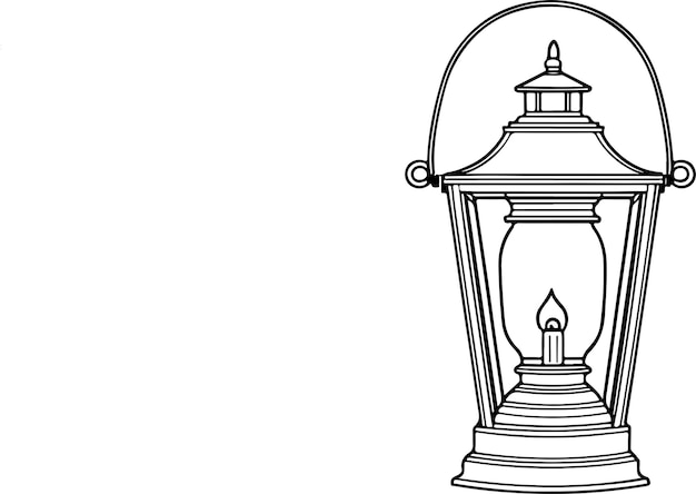 Ikonka europejskiej sylwetki latarni przezroczystego tła Clipart czarny kolor sylwetka stałe białe tło 22