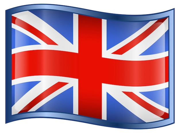 Ikonka Flagi Zjednoczonego Królestwa Izolowana Na Białym Tle