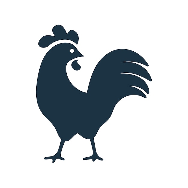 Ikonka kurczaka z hodowli kurczaków i ptaków Prosty edytowalny grafik wektorowy