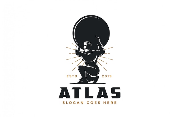 Ikonka Logo Vintage Hipster Atlas Boga