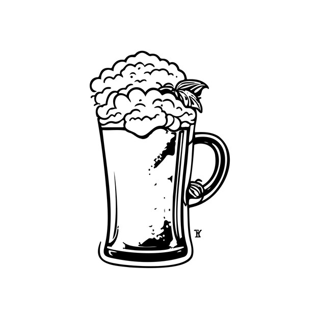 Plik wektorowy ikonka piwa rysunek ręczny czarny kolor st patrick daylogo element wektorowy i symbol