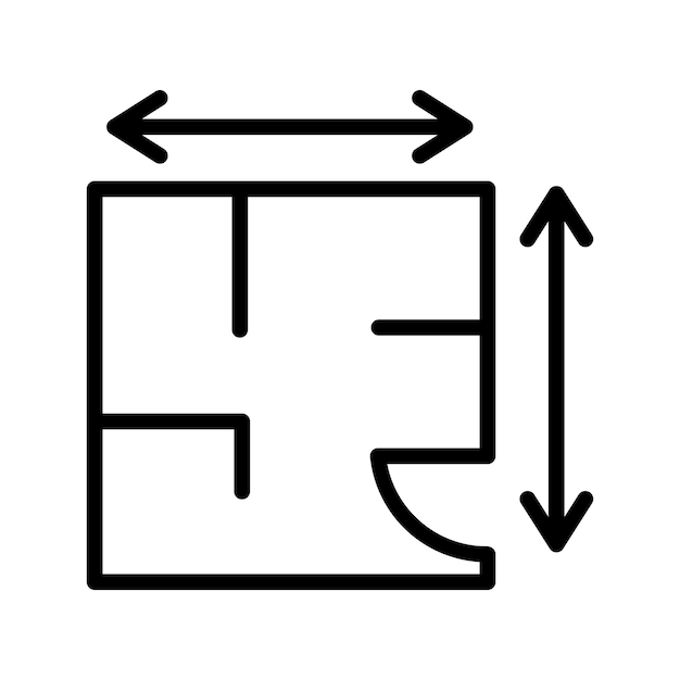 Plik wektorowy ikonka planu architektury domu