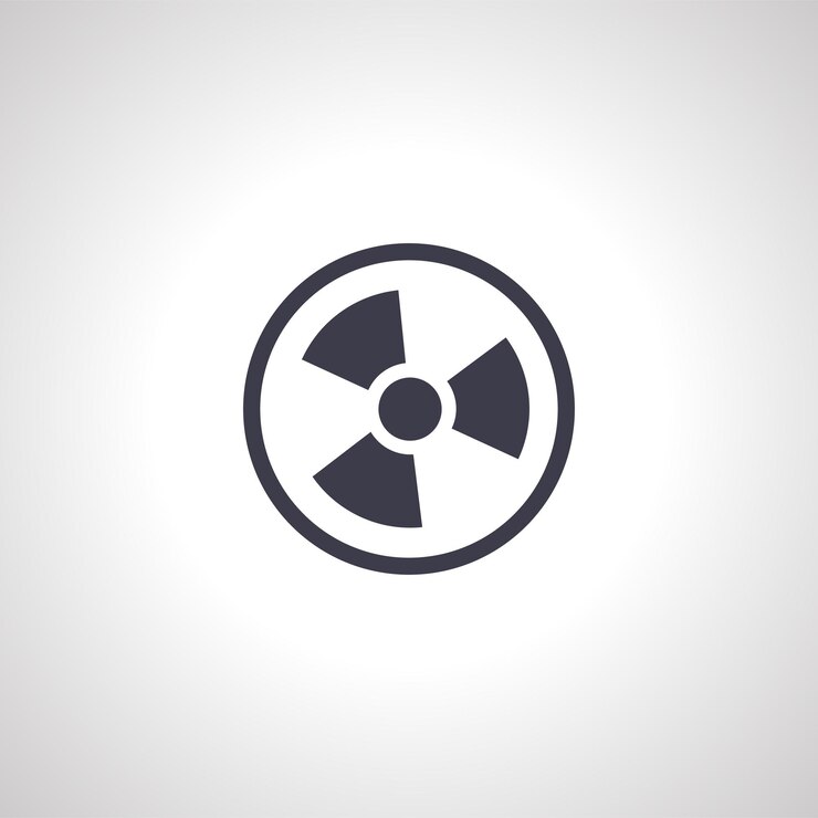 Wektor ikonka promieniowania symbol radiacji ikonka radiacji symbol radiacji
