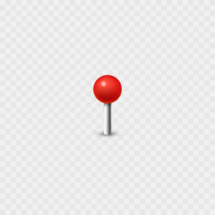 Wektor ikonka push pin realistyczny znacznik lokalizacji 3d wektor