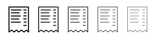 Ikonka rachunku fakturowego Znak logo wektorowego