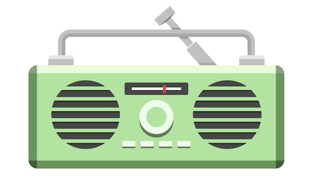Plik wektorowy ikonka radiowa retro cartoon cute radio vector clipart izolowany na białym tle