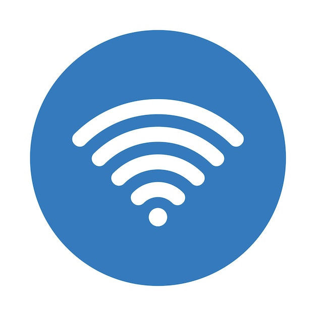 Ikonka sygnału internetowego Hotspot Wi-Fi Niebieski kolor