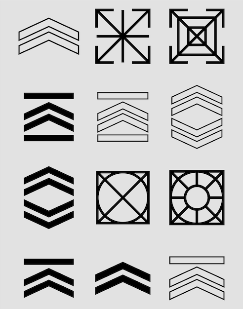 Ikony abstrakcyjne geometryczne y2k symbol element kształt aktyw