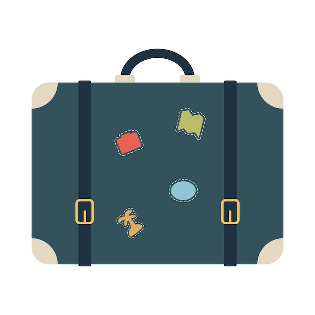 Plik wektorowy ikony bagaż płaski styl letnia walizka podróżna walizki i plecaki ilustracja wektorowa wakacje