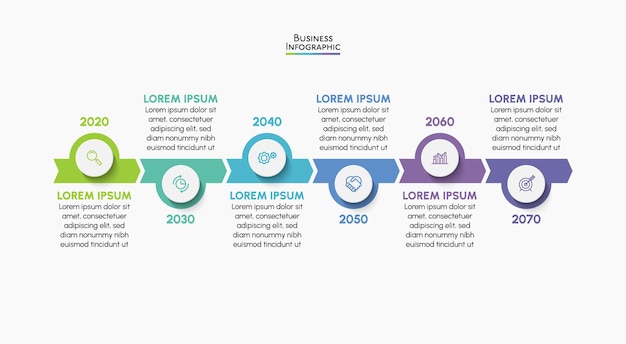Ikony Infographic Osi Czasu Wizualizacji Danych Biznesowych Zaprojektowane Dla Szablonu Abstrakcyjnego Tła