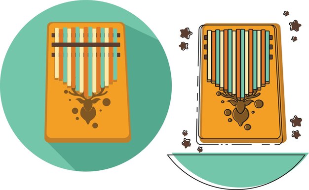 Ikony Kalimba z 2 stylami