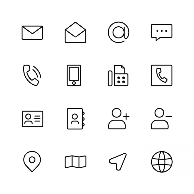 Ikony Kontaktów W Sieci Web Mobile