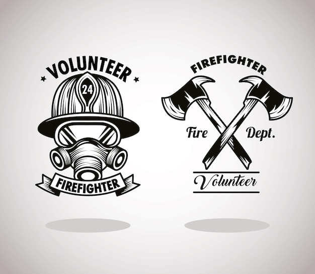Ikony Odznak Strażaków Wolontariuszy