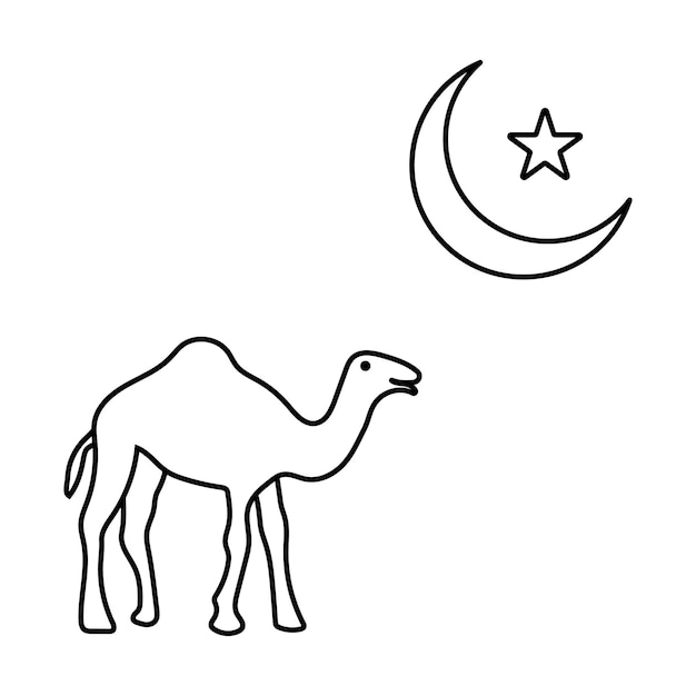 Plik wektorowy ikony ramadanu ikona linii wektorowej dla eid ul fitr i eid ul adha muzułmańskie święto islamskie