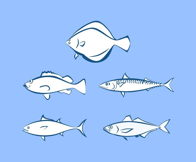 Ikony Ryb Morskich
