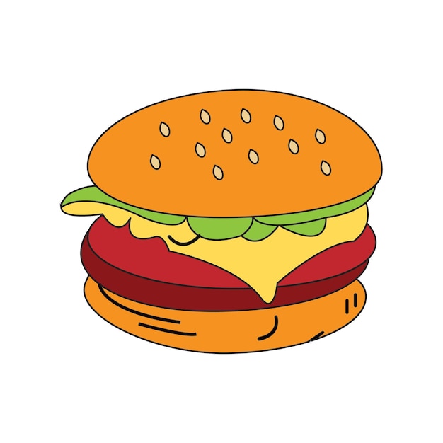Ikony Sztuki Wektorowej Burger