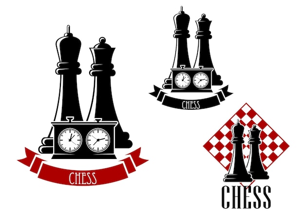 Ikony Turnieju Szachowego Z Szachami