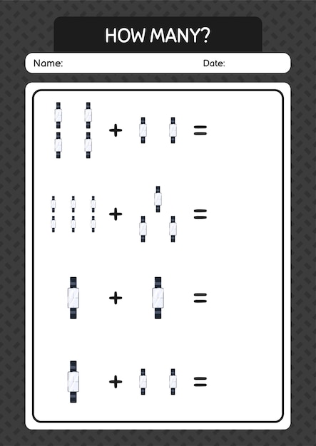 Ile Gier Liczących Z Arkuszem Zegarka Dla Arkusza Aktywności Dzieci W Wieku Przedszkolnym