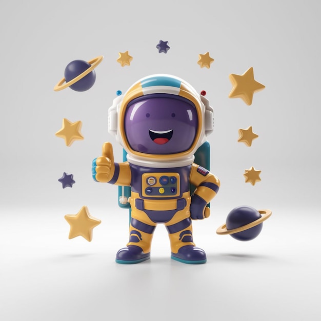 Ilustracja 3d Astronauta