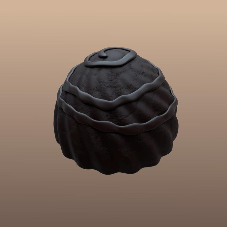Wektor ilustracja 3d ciasto czekoladowe