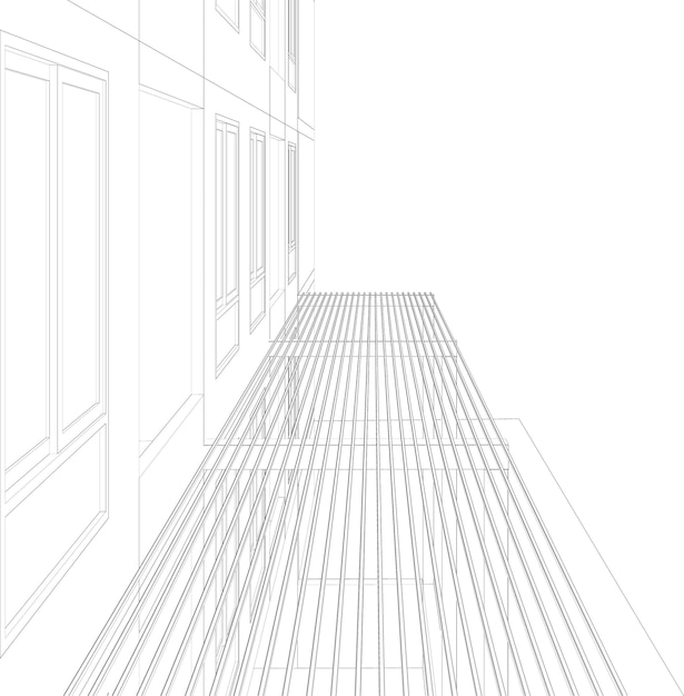 Plik wektorowy ilustracja 3d projektu budowlanego