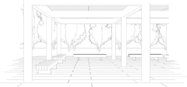 Plik wektorowy ilustracja 3d projektu mieszkaniowego