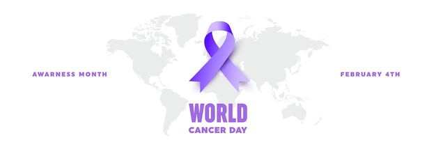 Ilustracja 4 Lutego Światowego Dnia Raka Plakatu Lub Transparentu Tła. Realistyczna świadomość raka