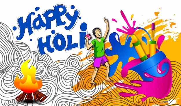 Plik wektorowy ilustracja abstrakcyjne kolorowe tło uroczystości happy holi dla święta kolorów