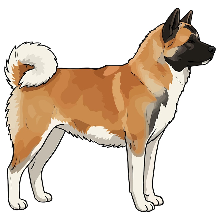 Wektor ilustracja akita dog