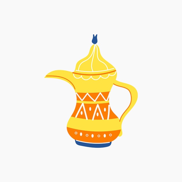 Plik wektorowy ilustracja arabski dzbanek do herbaty