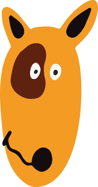 Plik wektorowy ilustracja artystycznadog pet illustracja maskotka logo doggy orange