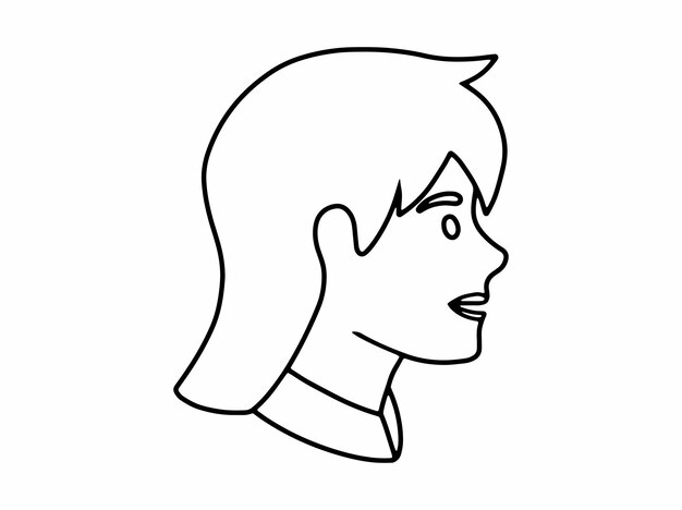 Plik wektorowy ilustracja avatar character line art