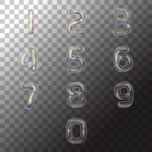 Plik wektorowy ilustracja bańka mydlana numer na przezroczystym