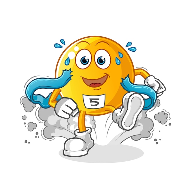 Ilustracja biegacz emotikon